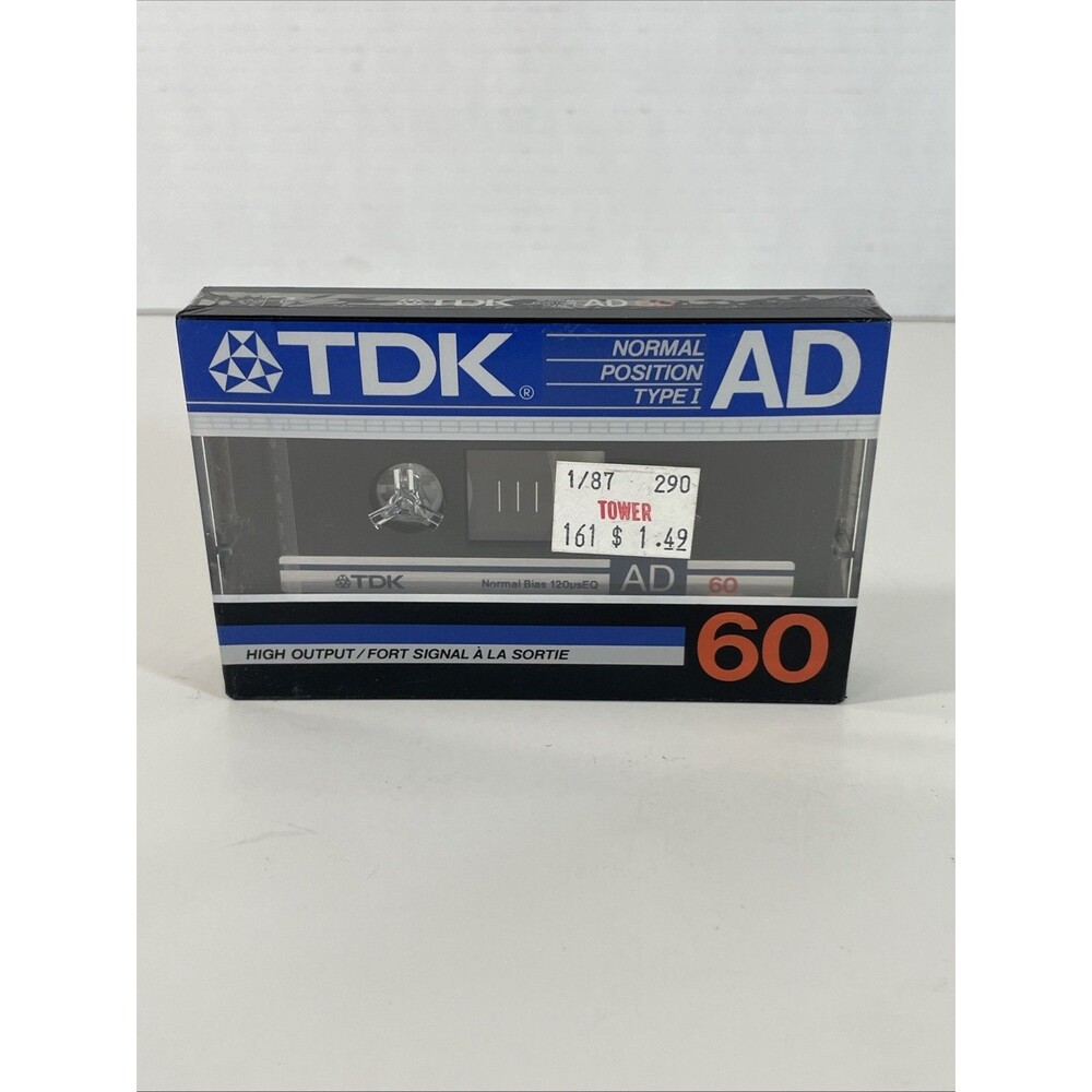 TDK AD 60 1985 JAPAN TYPE I BLANK CASSETTE TAPE (1) (SEALED)